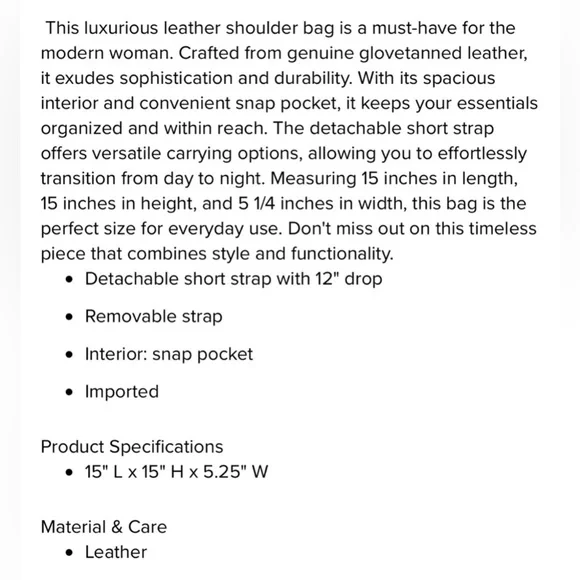 Coach Juliet 38 in Black NWT - Picture 6 of 7